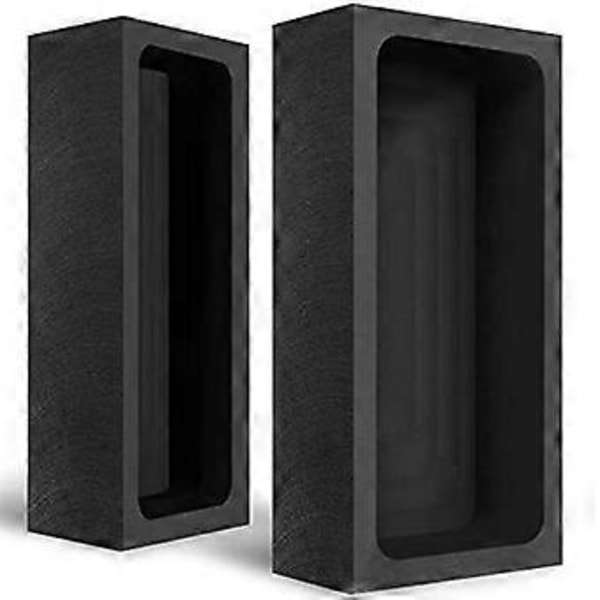 2-pack (2+1) Grafitgjutformar Degel för Gjutning Form Raffinering Metall Koppar Guld Silver Aluminium Mässing