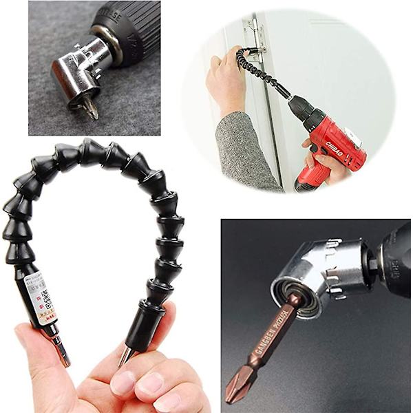Rätvinklad borr och flexibel vinkeladapter för borr