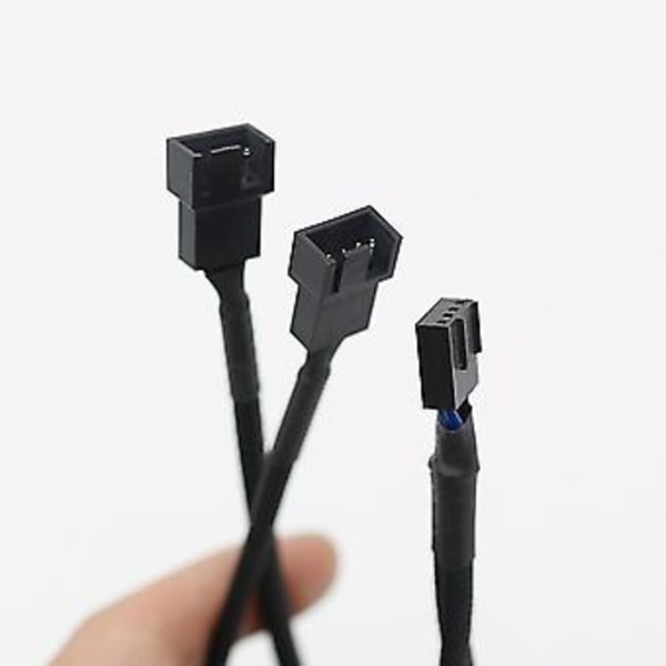 1 - 2-suuntainen sängyn kaapeli Y-jakaja 3/4-nastainen PWM-liitin tuuletin tietokone PC-tuuletin jatko-sovitin