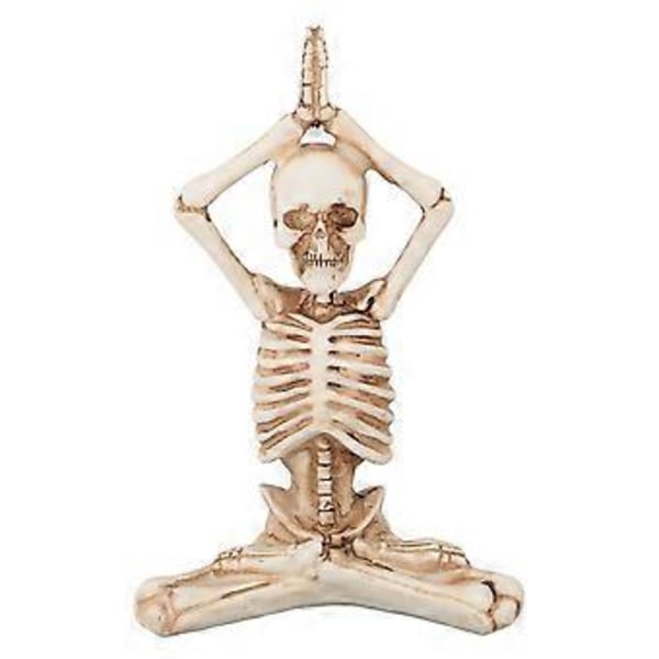 Abstrakt Resin Skelet Statue: Festlig Skeletindretning til Skrivebord og Boligdekoration