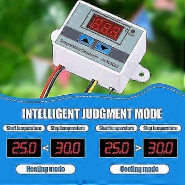 Digital Temperaturkontroller Xh-w3001 110-220v Modul Programmerbar Minus 50 Till 110 Graders Uppvärmning