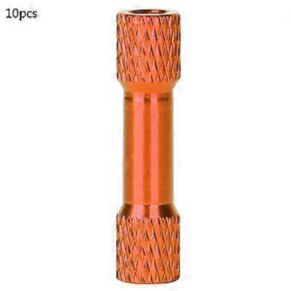 10 stk. Standoff M3x25mm Anodiseret Aluminium Legering Hun Gevind Kolonne Afbalanceret Spacer til Quadcopter Orange