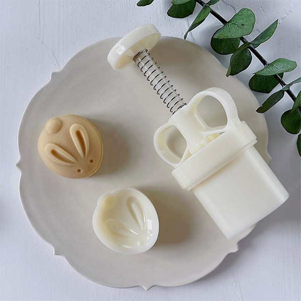 Søde kaninformede plastik månekageforme månekageforme DIY bagetilbehør
