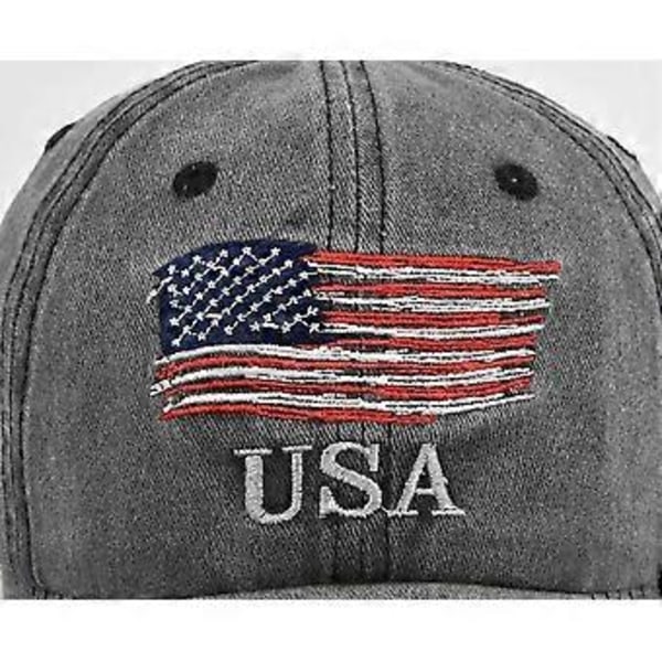 Eurooppalainen ja amerikkalainen pesty ja vanha amerikkalainen baseball-lippis, brodeerattu lippalakki, USA-brodeeraus baseball-lippis
