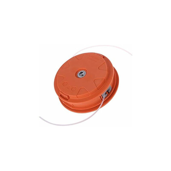 Strimmer Head Universal M10 Alumiini Nylon Ruoholeikkuri Harja Nurmikon Pihan Leikkuri 2 Linjaa Trimmeri Ruoho Rikkakasvit (Oranssi)