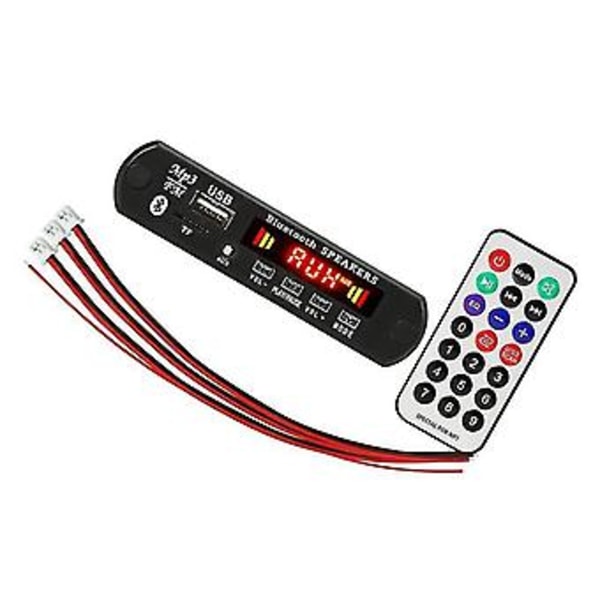 5V 2x3W 6W Förstärkarkort Bluetooth V5.0 Bil MP3-spelare USB Inspelningsmodul FM Aux Radio För Ser