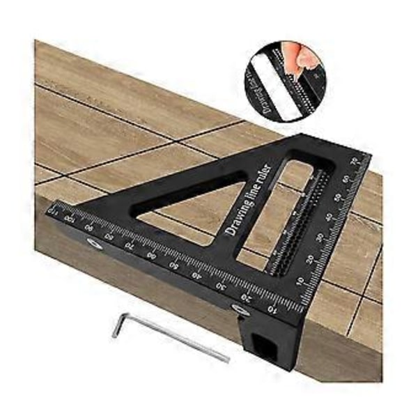 Träbearbetningsvinkel Protractor Gerings Triangel Linjal Hög Precision Layout Mätverktyg För Ingenjörer