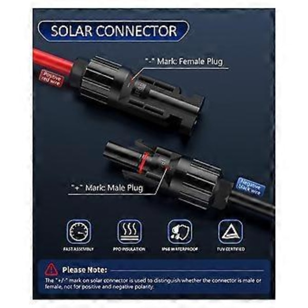 4-i-1 Solpanel Konnektor Forlængerkabel Splitter til Anderson Konnektor DC Adapter Strømstik XT60 Hun Conn