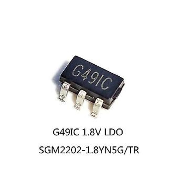 1.8v Sot23-5 Pin Tube G49 G49ic Volta Domain P För Ic S9 L3+ Hasard Volta Regulator P