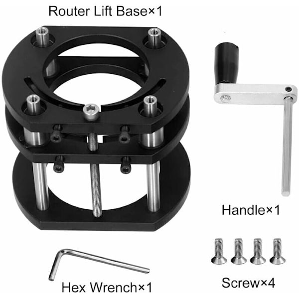 Träfräslyftbord, Fräslyftprecisionsbord, för motordiameter 64-65mm, Maximal lyft 51mm..