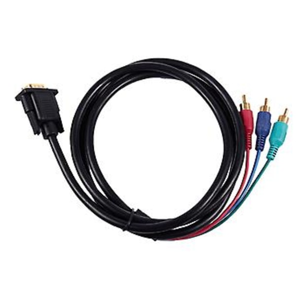 1,5 m 4,9 fot VGA 15-pinners til 3 RGB videokabeladapter