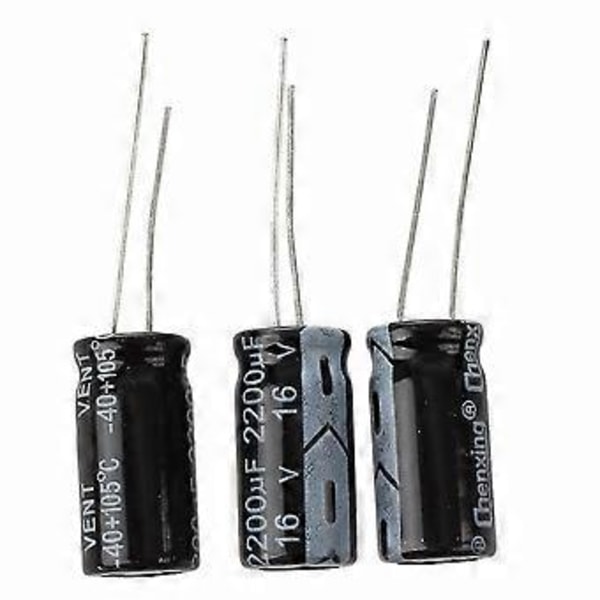 3 X 2200uf 16v 105c Elektrolytisk Kondensator 10x20mm