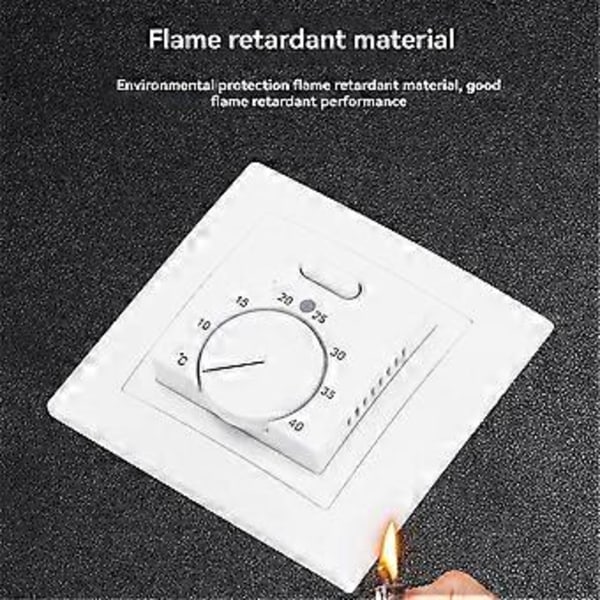 MK05 Rumstermostat Golvvärme Rumstermostat 220V 16A Temperaturregulator för Golvvärmesystem Svart