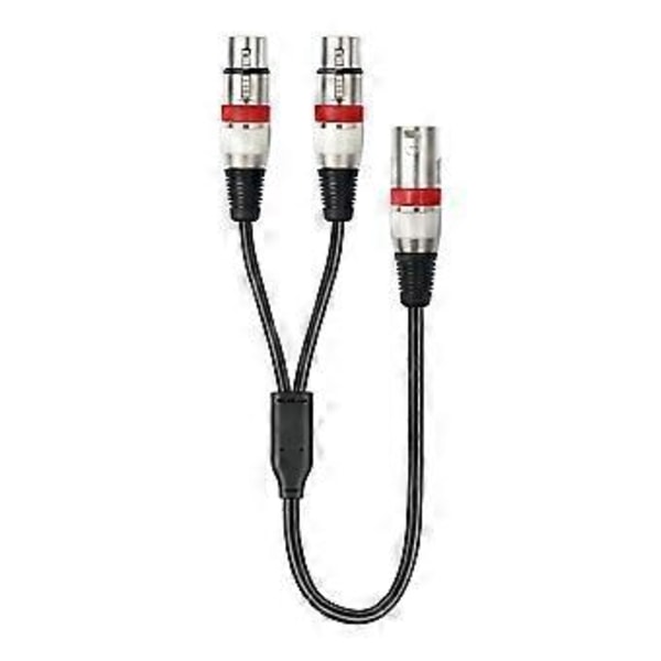 5-pak 1,6 FT XLR hun til dobbelt XLR han Y-splitterkabel, XLR-splitter 1 hun til 2 han til mikrofonmixer