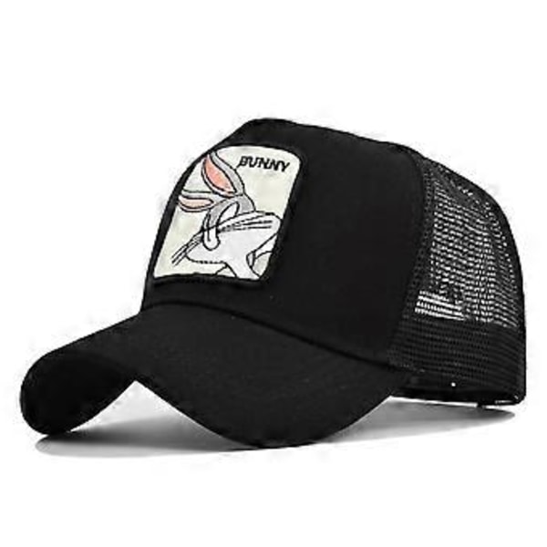 BUNNY broderad baseballkeps kanin broderad hatt tvättad för att se gammal ut toppad keps böjd brätte solhatt