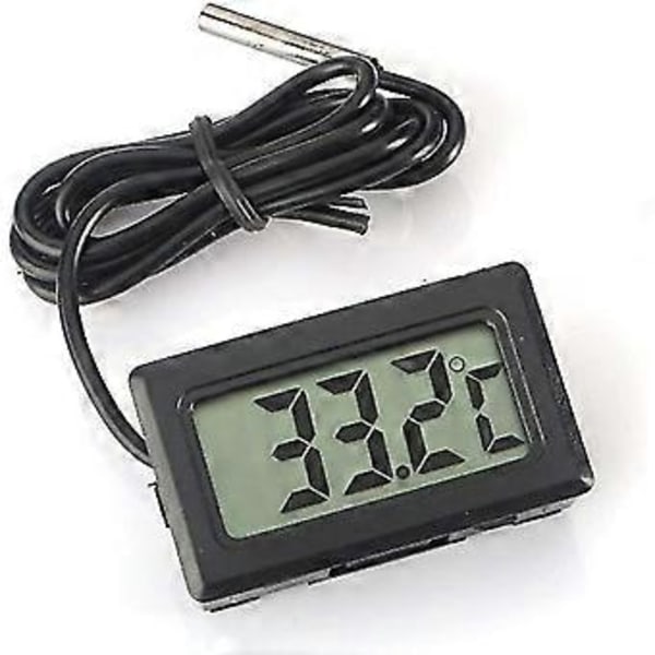 Digital LCD Termometer Temperaturmätare Med Extern Vattentät Sond Gåva