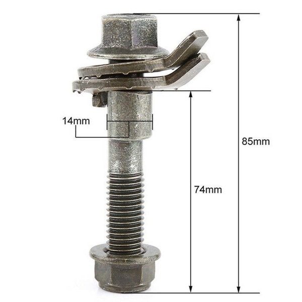 4 stk. 14mm stål bil firehjul justering justerbar camber bolte 10,9 intensitet