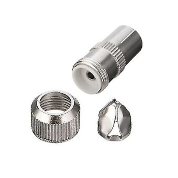 10 stk. (5 x han, 5 x hun) TV Antenne Koaksialkabel Konnektorer Adapter