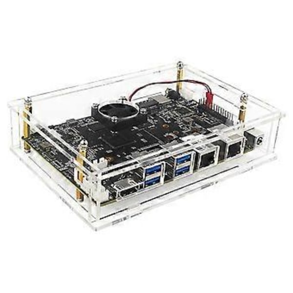 For Banana Pi F3 -F3 Akryl Etui Transparent Skall Beskyttende for Banana Pi -F3 Utviklingskort med Vifte