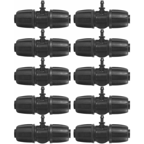 16 mm til 4/7 havelås med modhager, 10 stk/sæt konnektorer til PE slange havevandingssystem