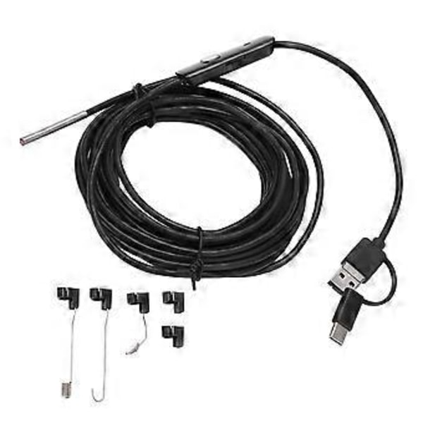 AN1003.9 3.9mm Endoskop Högupplöst Inspektionskamera Rörledning Mobiltelefon LED Boroskop för Bilindustrin Hård Kabel 2m / 6.6ft