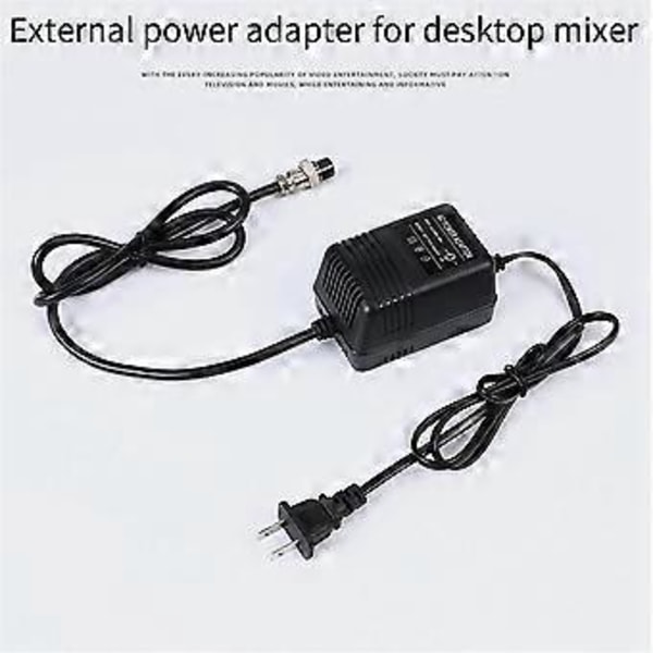 Virtalähde F4 15V Miksauspöydän mikserin virtalähde AC-adapteri 3-nastainen liitin EU-PISTOKE