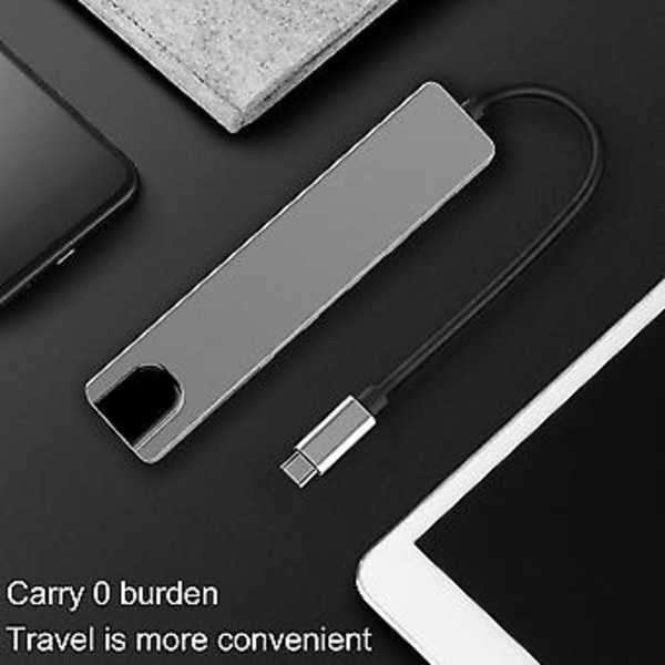 Usb C Hub Type C 3.0 - 4K-adapteri Rj45 Etet Sd/tf:llä PC-kannettavan tietokoneen hubille