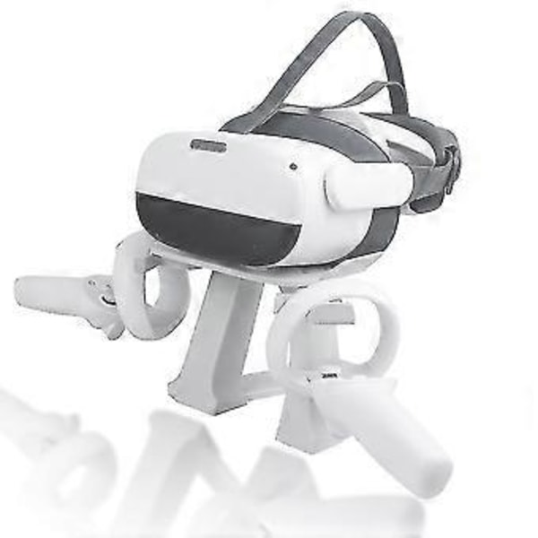 VR Headset Stativ For Neo4 Quest1/2 Headset Display Holder Spillkontroller Oppbevaringsstativ - hvit