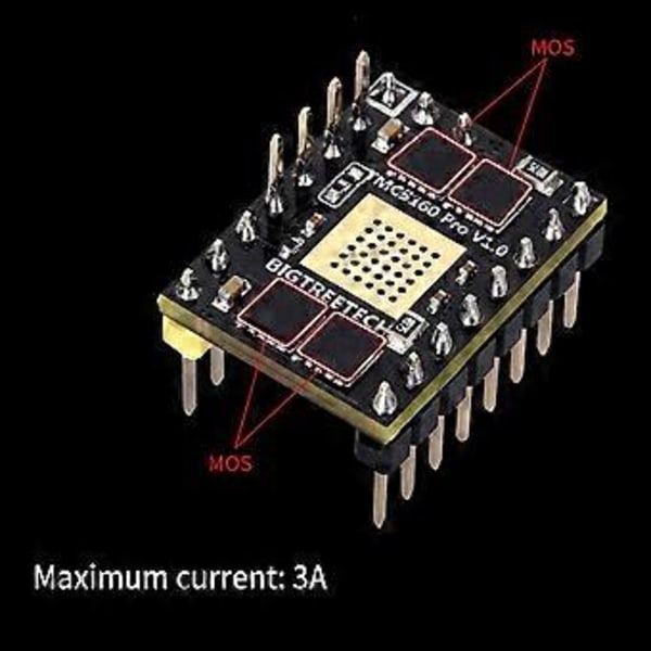 BIGTREETECH TMC5160 för Pro V1.1 Stepper Motor Drivrutinsmodul StepSticks med Mini Kylfläns för 3D-skrivare SKR V1.4 Turbo