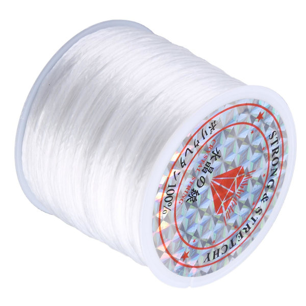 Enkel å knyte klar 1 mm diameter 100 meter elastisk snor for perlet smykker