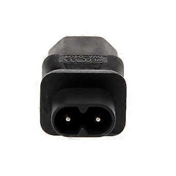 IEC 320 C13 3-Pin Hona Till C8 2-Pin Hane Strömkontakt Konverter Adapter