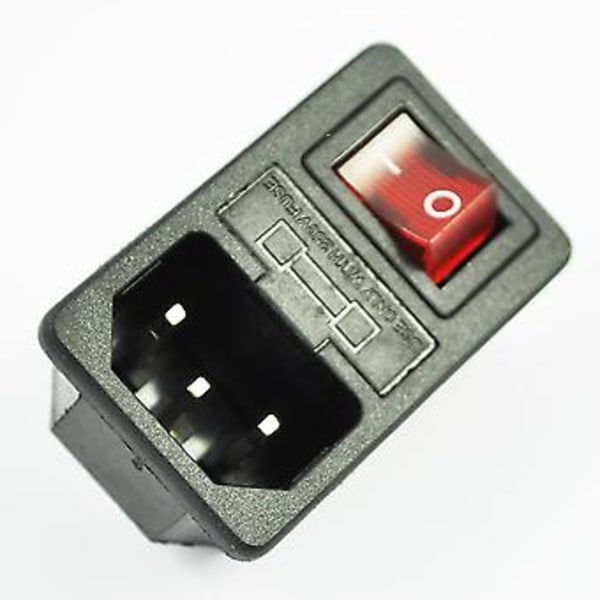 (r) Indgangsstik med sikring S 10a 250v 3 ben Iec320 C14