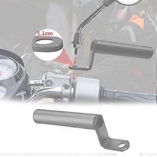 Motorcykelholder Spejlmonteringsforhøjer Forlænger Adapter Aluminium Legering Beslag