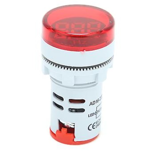 AD16‑22DHZ Frekvensmåler 20~75Hz Frekvensindikator Lyspanel Måler Monitor Rød