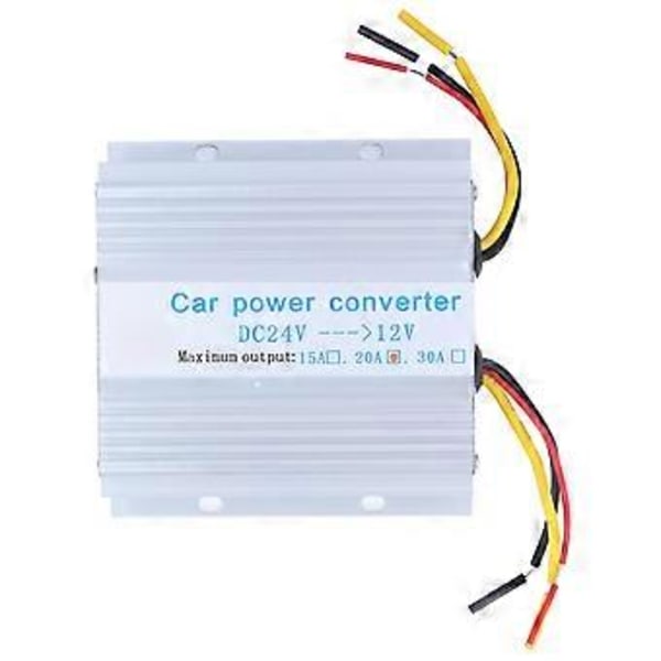24V till 12V Buck Converter Aluminiumlegering DC Spänningsregulator för GPS-Navigation 240W 20A
