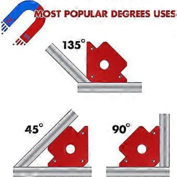4 kpl 3\" 25lb Hitsausmagneetti Nuoli Hitsausmagneetit Ja Puristimet Magneettinen Nuoli Hitsaaja Metallintyöstö Mig Työkalut Ja Laitteet 45 90 135 Kulma Magneettipidike