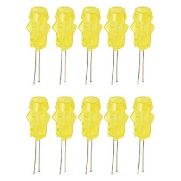 20 st LED Plasthållare Infattning Montering PC Indikatorlampa Flygplanslampskärm Komponent 5mm Gult Ljus