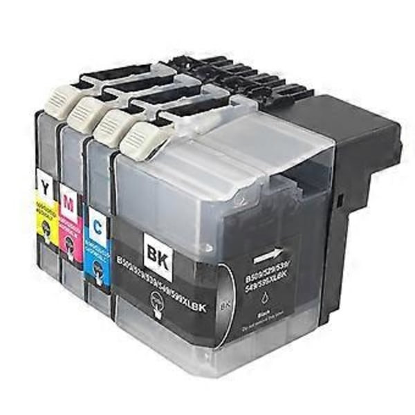 4 stk. LC539XL LC535X Kompatible blækpatroner til Brother DCP-J100/DCP-J105/MFC-J200 Inkjetprinter Forebygger tilstopning
