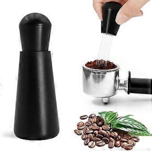 Espresso Distributionsværktøj, 12 nåle 0,4 mm Espresso Kaffe Omrører Tamper Distributør Værktøj med Stand A