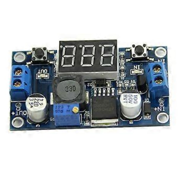 för DC 4.0~40 till 1.3-37V LED Voltmeter Nedtrappningsomvandlare Modul LM2596