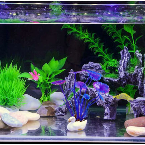 Akvarieplantedekorationer, Akvarieplanter Kunstige planter Akvarieornament akvariedekoration (10 stk forskelligt design)