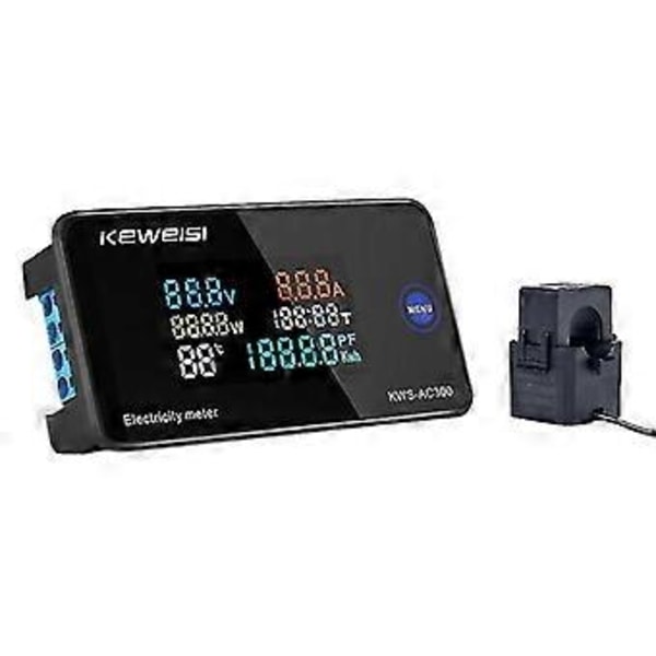 Keweisi, kws-ac300 Digital Voltmeter AC 50-300V 45-65Hz Mätare LED Wattmeter 0-100A Detektor B