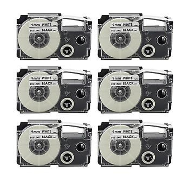 6 st 9 mm Etikettband För -120 -e300 -60 -100 Kl750b Kl820 Kl750 Kl7200 Etikettskrivare Tejp Termisk