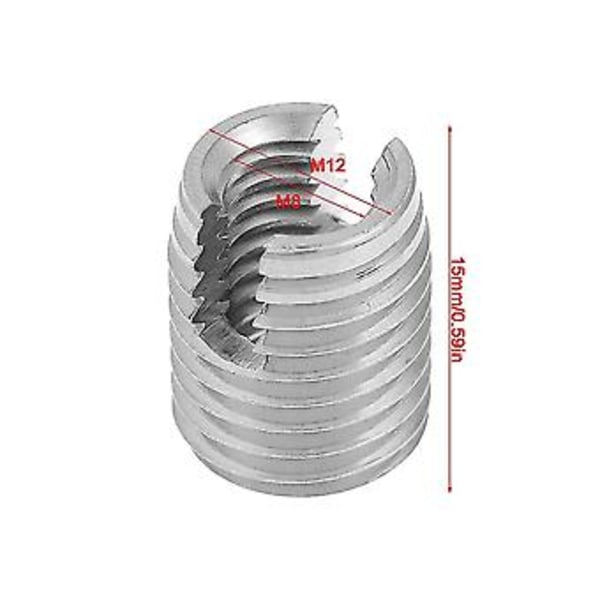 M8x15mm Kierreruuvi Itsekierteittävät Sus303 Helikaaliset Ruostumattomasta Teräksestä Valmistetut Insertit (20kpl)