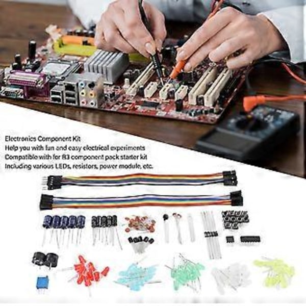 Elektronikksett Starter Moro Sortiment Utviklingskomponent med 830 Hull Koblingsbrett for R3