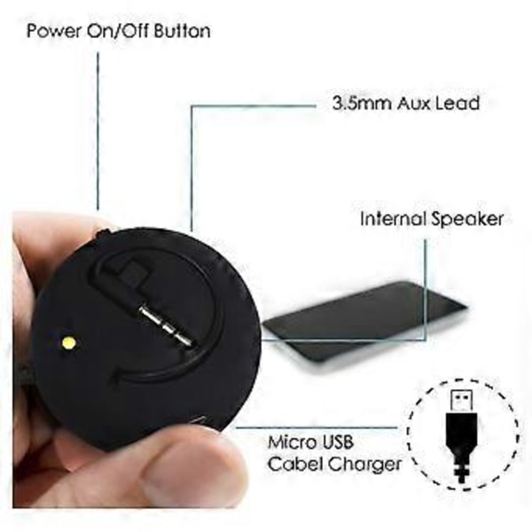 Mini Kaiutin Kannettava Ladattava Matkakaiutin Aux-tulolla Langallinen 3,5 mm:n Kuulokeliitäntä