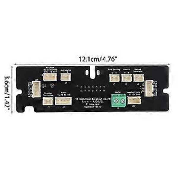 3D-tulostimen osa, ekstruuderin adapterilevy Voron 0.1 PCB-sarja, täydellinen työkalupään runko PCB-levy V0.1 kaapelilla Voron 0.1:lle