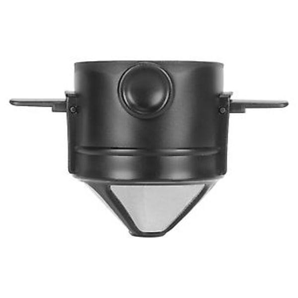 Genanvendelig Hæld-Over Kaffebrygger - Rustfrit Stål Papirløst Filter med Foldbart Håndtag til Camping