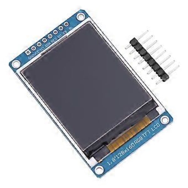 1,8 tuuman TFT LCD -näyttö 128RGB x 160 resoluutio Sarjaliitäntä Arduinoon