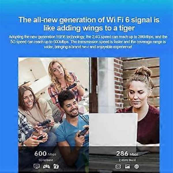 900Mbps WiFi 6 USB Adapter Bluetooth 5.3 USB Dongle Trådløst Netværkskort Dual Band 2.4/5G Gratis Driver til PC Laptop